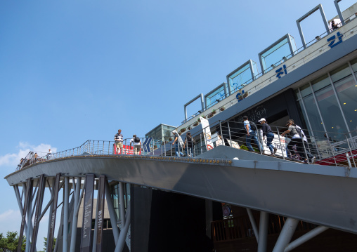 Observation platform in unification park, North Hwanghae Province, Panmunjom, South Korea