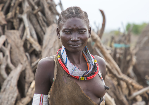 Portrait of a Toposa tribe woman, Namorunyang State, Kapoeta, South Sudan