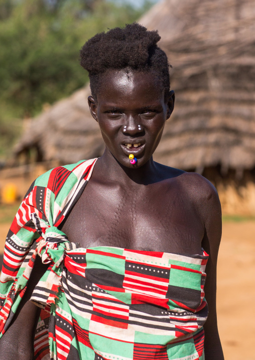 Larim tribe woman portrait, Boya Mountains, Imatong, South Sudan