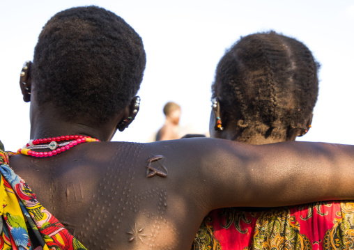 Larim tribe women with scarifications, Boya Mountains, Imatong, South Sudan