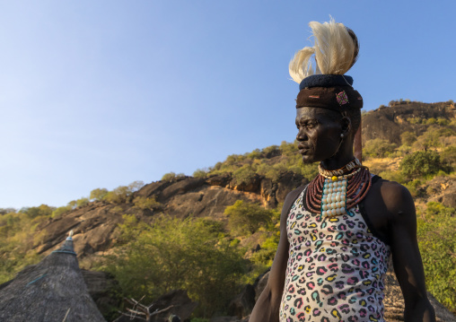 Larim tribe groom during a wedding ceremony, Boya Mountains, Imatong, South Sudan