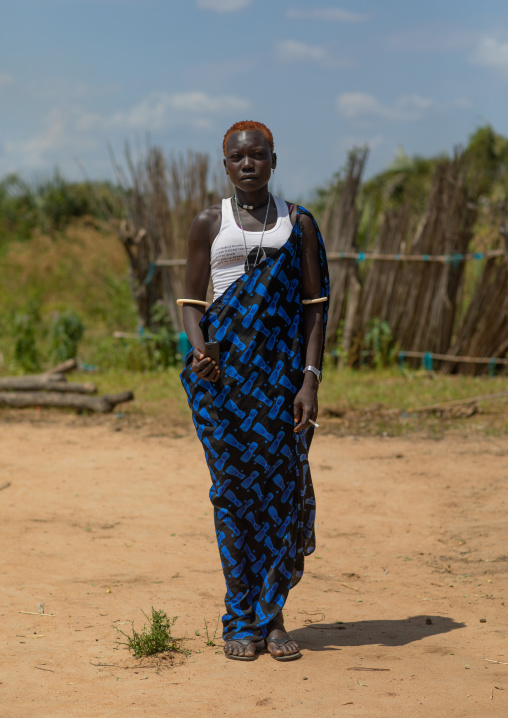 Portrait of a Mundari tribe woman, Central Equatoria, Terekeka, South Sudan