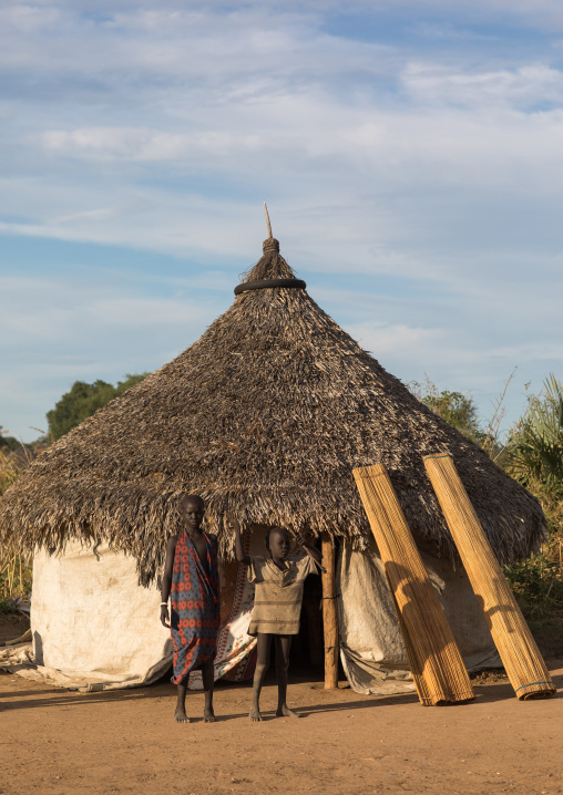 Traditional Mundari tribe village, Central Equatoria, Terekeka, South Sudan