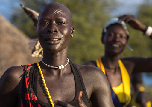 Mundari tribe women celebrating a wedding, Central Equatoria, Terekeka, South Sudan