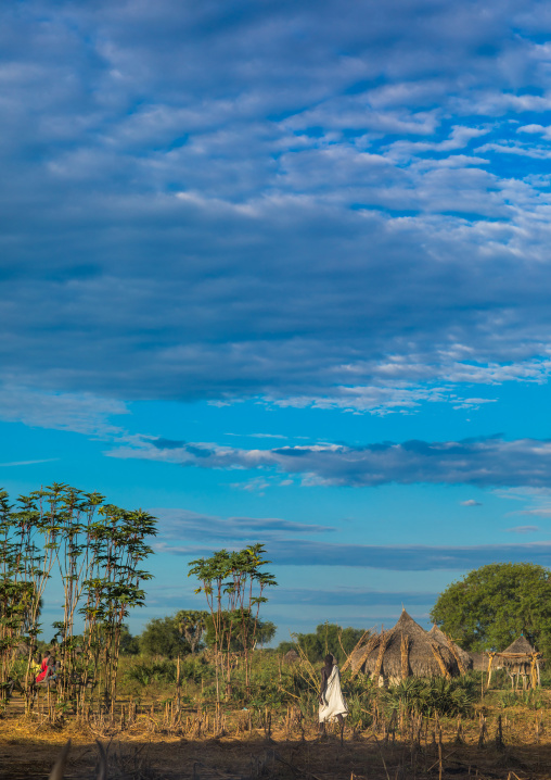 Traditional Mundari tribe village, Central Equatoria, Terekeka, South Sudan