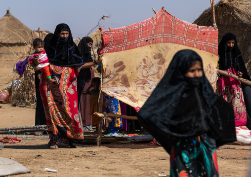 Rashaida women in their village, Kassala State, Kassala, Sudan