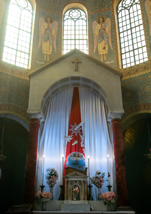 Interior of St Matthew cathedral during christmas celebrations, Khartoum State, Khartoum, Sudan