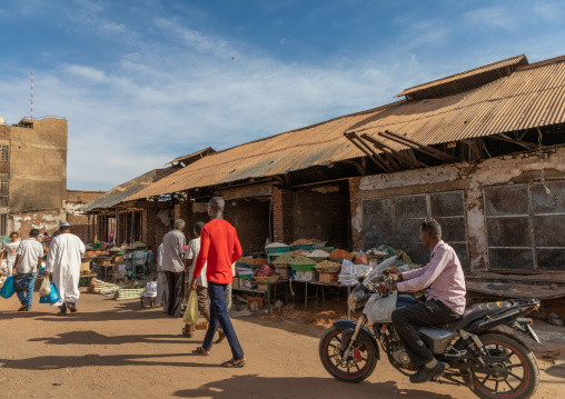 Market with shops burnt during the demonstrations, Khartoum State, Omdurman, Sudan