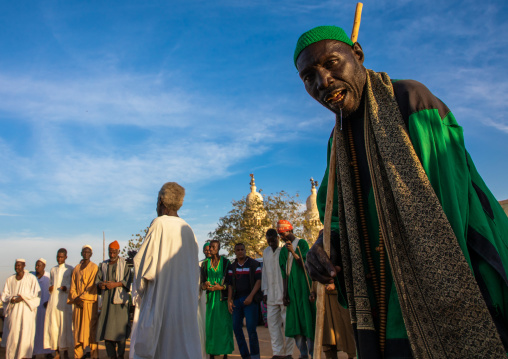 Friday sufi celebration at sheikh Hamad el Nil tomb, Khartoum State, Omdurman, Sudan