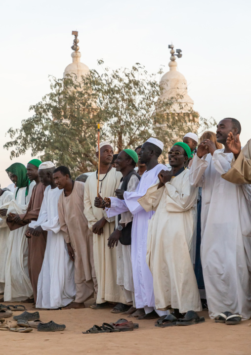 Friday sufi celebration at sheikh Hamad el Nil tomb, Khartoum State, Omdurman, Sudan