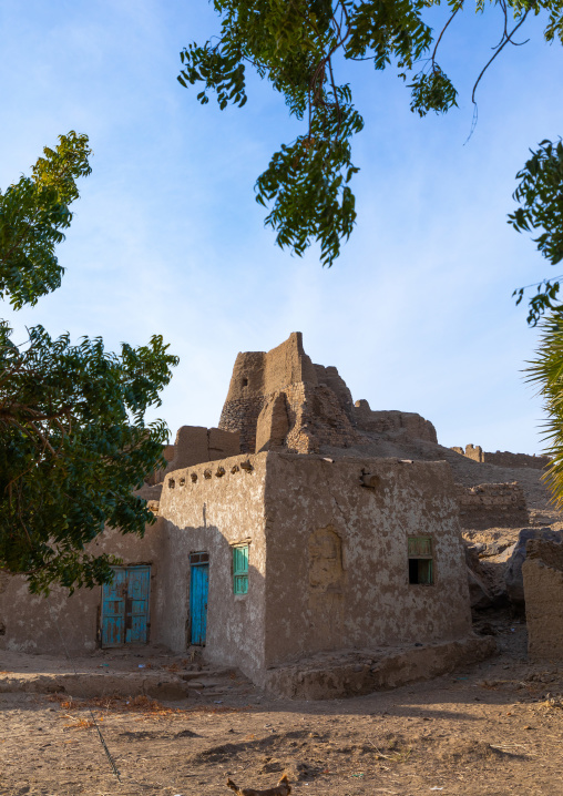 Old mudbrick houses, Northern State, Al-Khandaq, Sudan