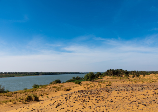 Ruiins overlooking river Nile, Nubia, Old Dongola, Sudan