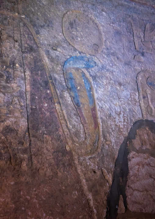 Cobra in the Mammisi chapel of the temple of Amun at the foot of jebel Barkal, Northern State, Karima, Sudan