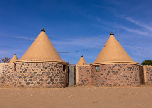 Houses built by english for the train station workers during colonial times, Northern State, Karima, Sudan