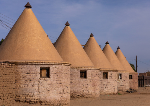 Houses built by english for the train station workers during colonial times, Northern State, Karima, Sudan