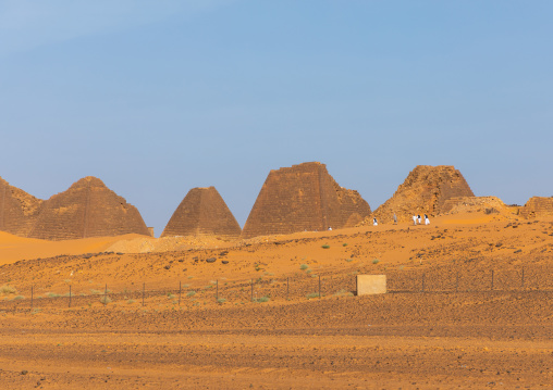 Pyramids of the kushite rulers at Meroe, Northern State, Meroe, Sudan