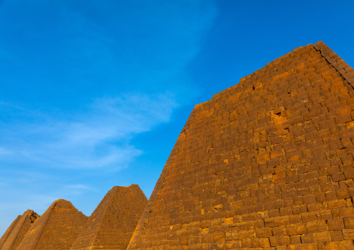 Pyramids of the kushite rulers at Meroe, Northern State, Meroe, Sudan