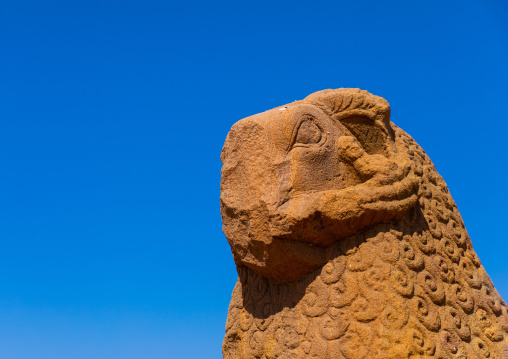 Ram with tidy woollen curls in the temple of Amun, Nubia, Naqa, Sudan