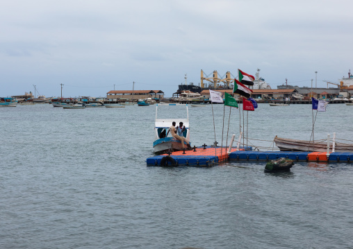 Sudanese men on the port, Red Sea State, Port Sudan, Sudan