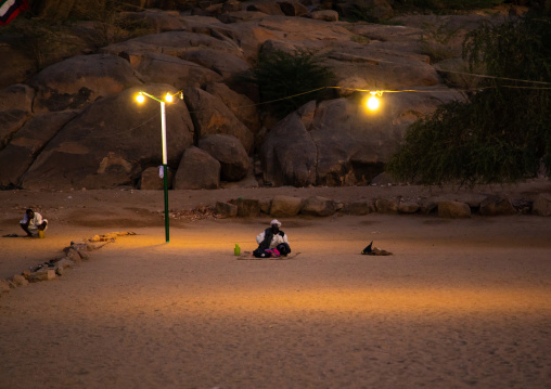 Sudanese men praying in Khatmiyah  mosque, Kassala State, Kassala, Sudan