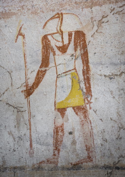 Sudan, Fourth Cataract, El Kurru, burial chamber of the tomb of tanutamani