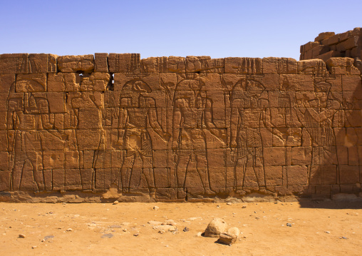 Sudan, Nubia, Naga, relief on lion temple wall