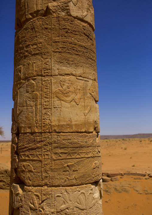 Sudan, Nubia, Naga, amun temple columns