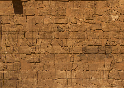 Sudan, Nubia, Naga, the restored lion temple in musawwarat es-sufra