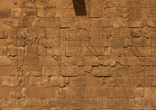 Sudan, Nubia, Naga, the restored lion temple in musawwarat es-sufra