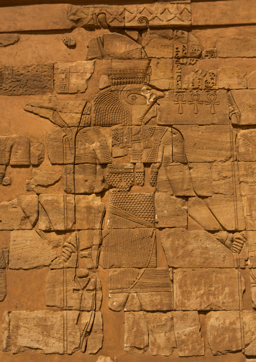 Sudan, Nubia, Naga, the restored lion temple in musawwarat es-sufra