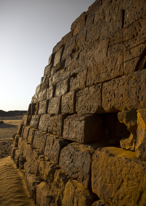 Sudan, Kush, Meroe, pyramids and tombs in royal cemetery of bajrawiya