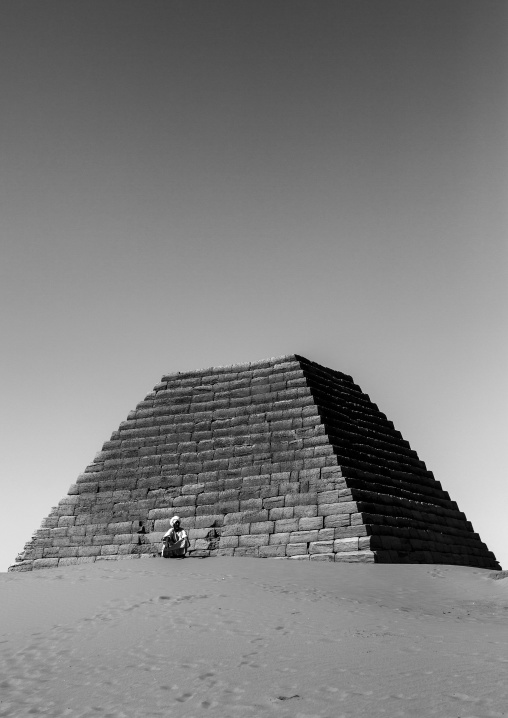 Sudan, Kush, Meroe, pyramids and tombs in royal cemetery