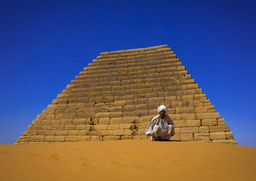 Sudan, Kush, Meroe, pyramids and tombs in royal cemetery