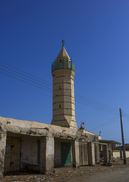 Sudan, Port Sudan, Suakin, mosque on mainland el-geyf