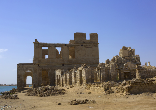 Sudan, Port Sudan, Suakin, ruined ottoman coral buildings