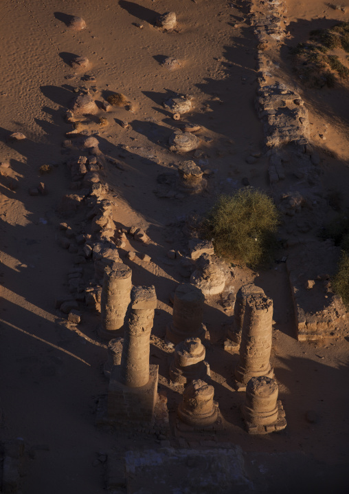 Sudan, Northern Province, Karima, view from the top of the jebel barkal of the main amun temple