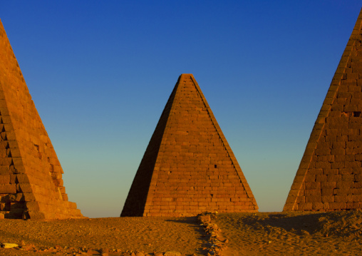 Sudan, Northern Province, Karima, the pyramids at jebel barkal, used by napatan kings