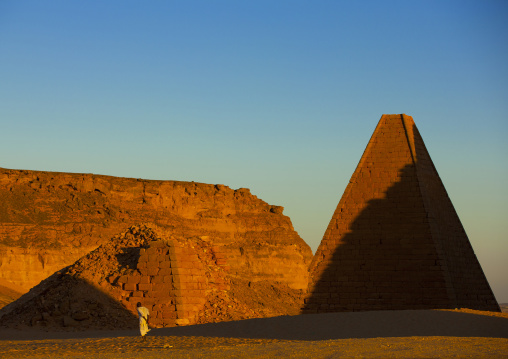 Sudan, Northern Province, Karima, the pyramids at jebel barkal, used by napatan kings