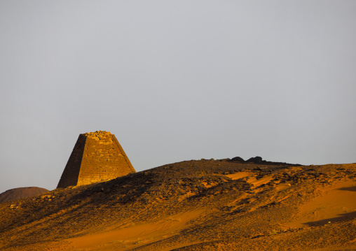 Sudan, Kush, Meroe, pyramids in royal cemetery