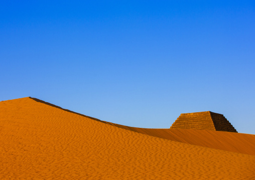 Sudan, Kush, Meroe, pyramids in royal cemetery