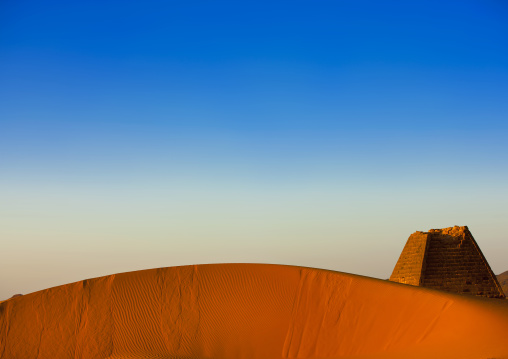 Sudan, Kush, Meroe, pyramids in royal cemetery