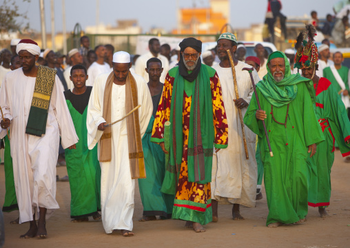 Sudan, Khartoum State, Khartoum, sufi whirling dervishes at omdurman sheikh hamad el nil tomb