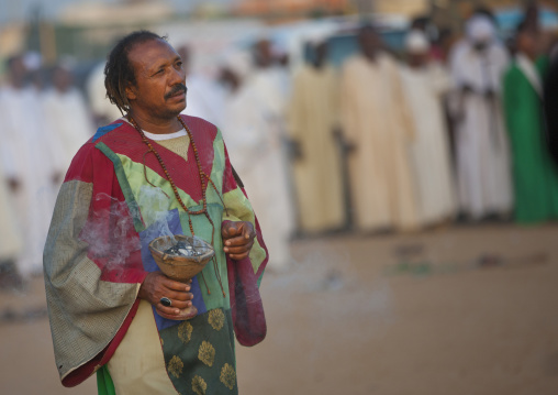 Sudan, Khartoum State, Khartoum, sufi whirling dervish at omdurman sheikh hamad el nil tomb