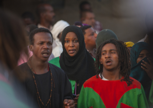 Sudan, Khartoum State, Khartoum, sufi whirling dervishes at omdurman sheikh hamad el nil tomb