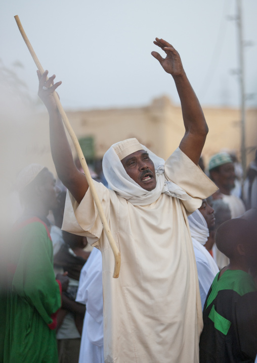 Sudan, Khartoum State, Khartoum, sufi whirling dervishes at omdurman sheikh hamad el nil tomb