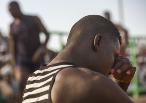 Sudan, Khartoum State, Khartoum, disapointed nuba wrestler