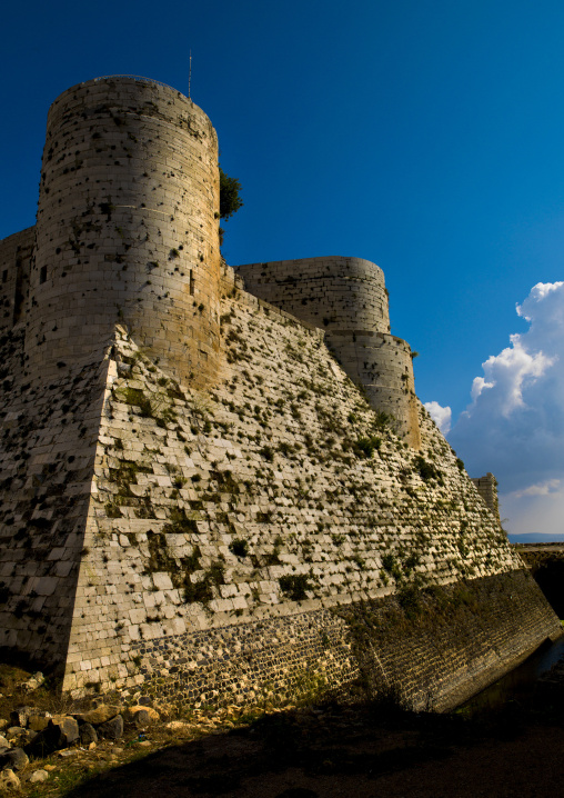 The Walls And Moat Of Krac Des Chevaliers, Homs, Homs Governorate, Syria