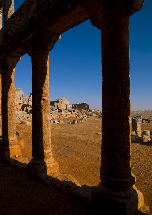 Columns In Dead City, Serjilla, Idlib Governorate, Syria