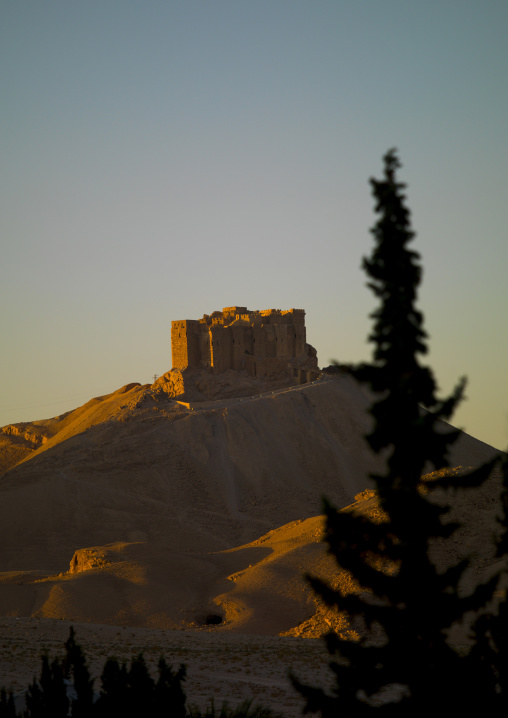 Hilltop Fort In The Ancient Roman City, Palmyra, Syrian Desert, Syria