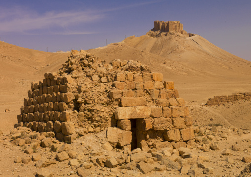 Eggelin Tomb Tower In The Ancient Roman City, Palmyra, Syrian Desert, Syria